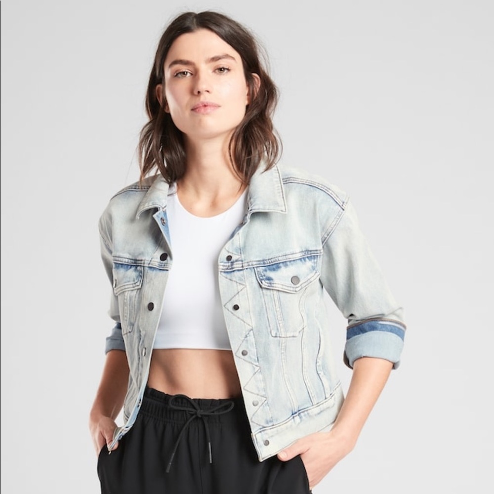 NWT Athleta Double Time Denim Jacket